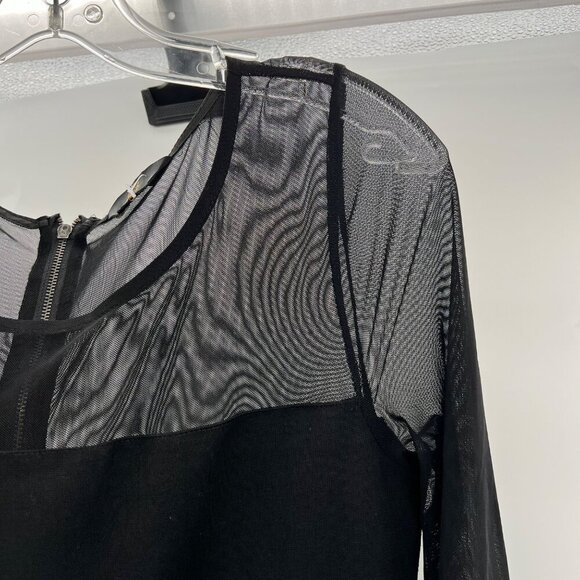 Jack Women's Sheath Dress Mesh 3/4 Sleeve Black Size 10 Zip - Picture 5 of 9